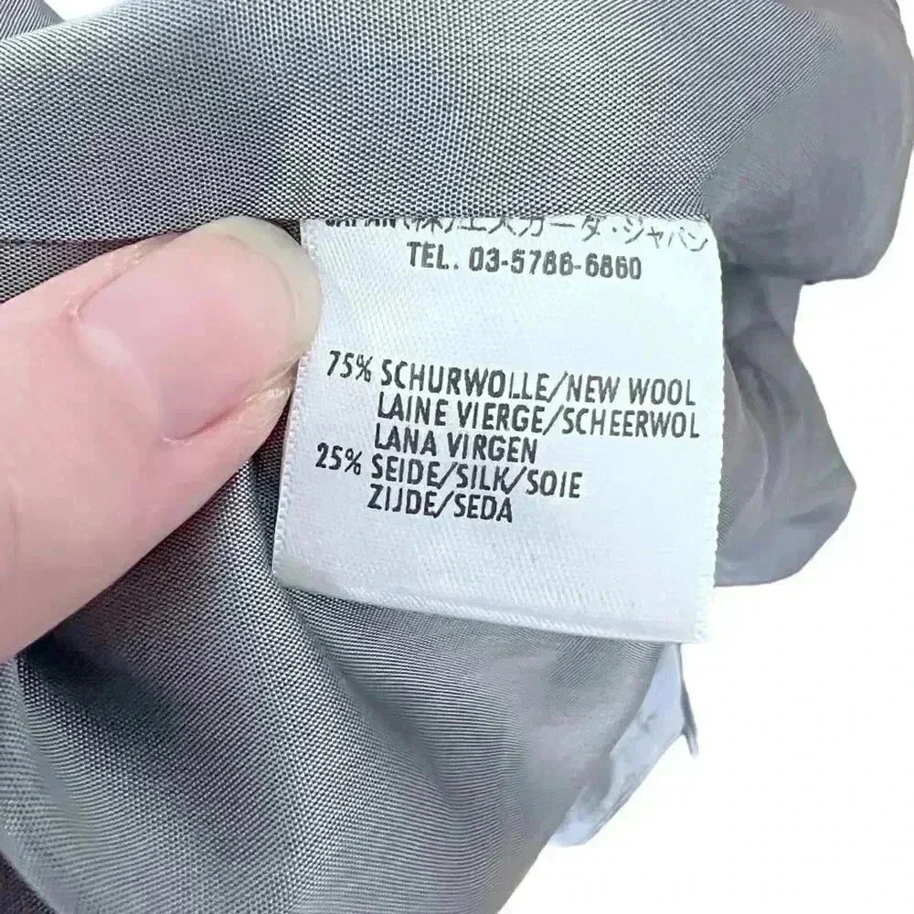 SOLD Vintage Escada Grey Wool and Silk Pencil Skirt Women's Size 16 US Office - Picture 8 of 10